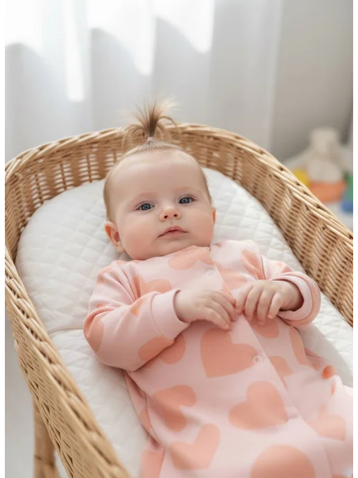 Lemony KIDS Спальный мешок с начесом для новорожденных, розовый, фото 3