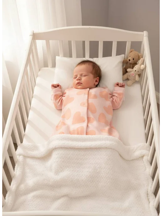 Lemony KIDS Спальный мешок с начесом для новорожденных, розовый, фото 4