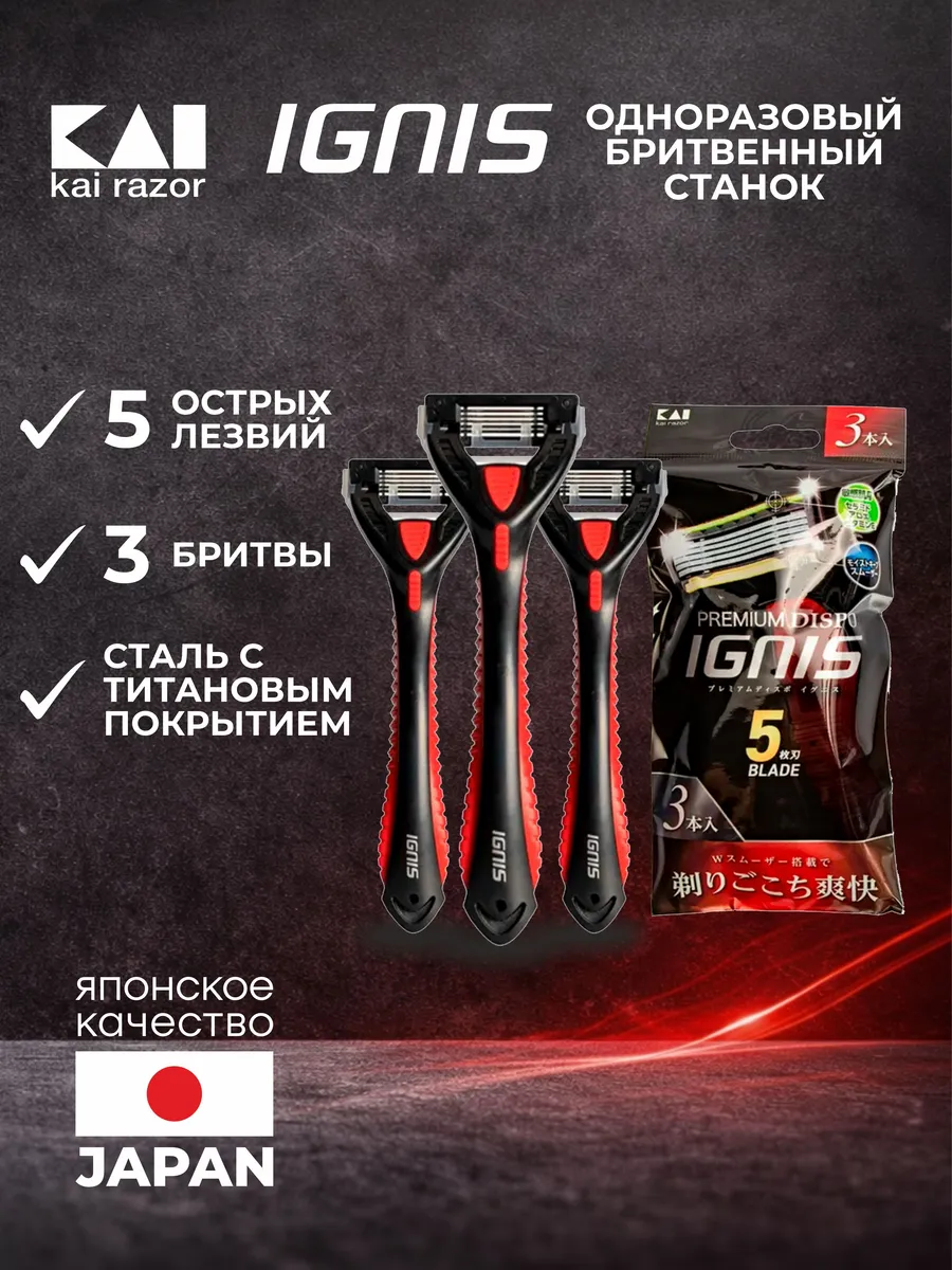 Японский бритвенный станок Kai razor Ignis
