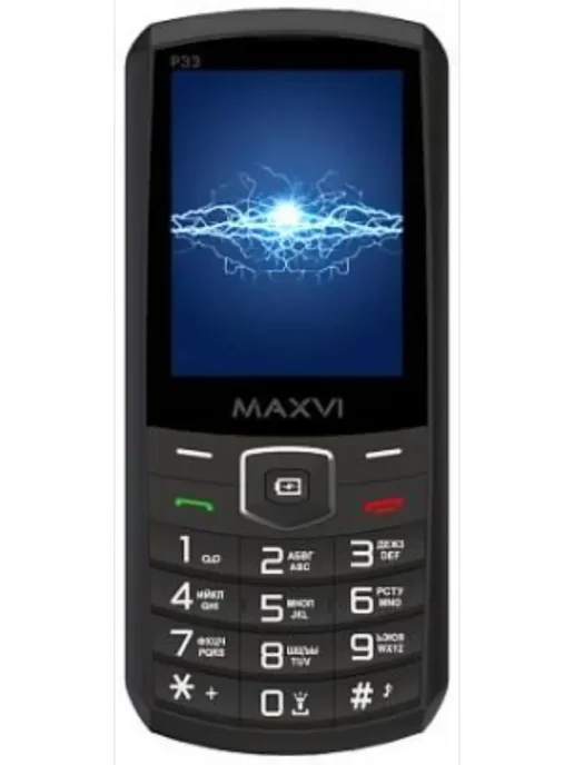 Maxvi Телефон мобильный P33 Marengo 2 SIM 32Мб Синий+Powerbank, черный, фото 2