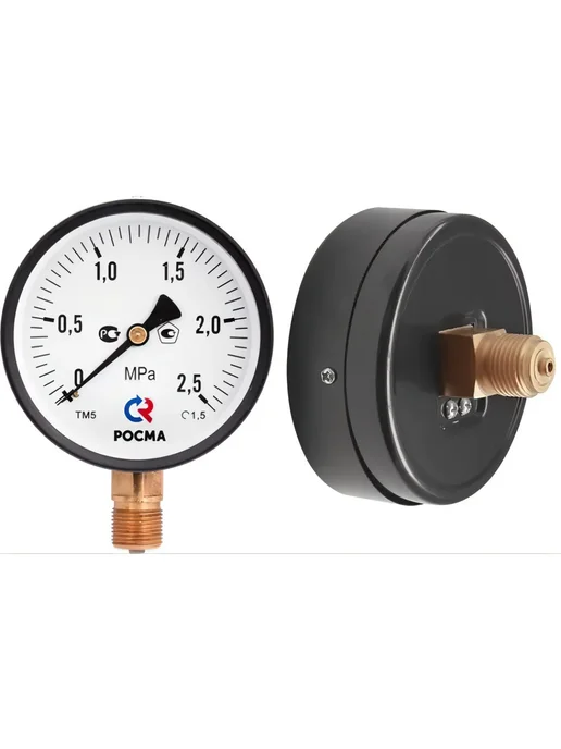 РОСМА Манометр ТМ-210Р.00 0-0,6 МПА КЛ.2,5 G1 4" (нижний) 50мм, вариант, фото 2