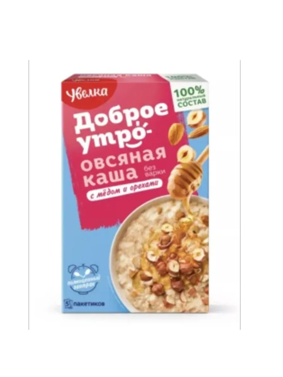 Каша овсяная с медом и орехами 200г