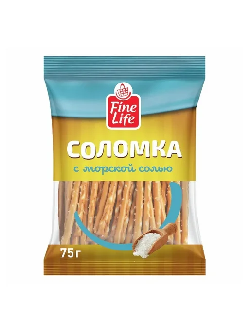 Fine Life. Соломка с морской солью, 75 г, 4 шт, 75 г, 6 шт, фото 2