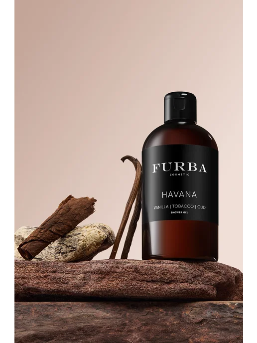 Furba cosmetic Парфюмированный гель для душа Furba Havana c ароматом табака…, 300 мл, фото 3