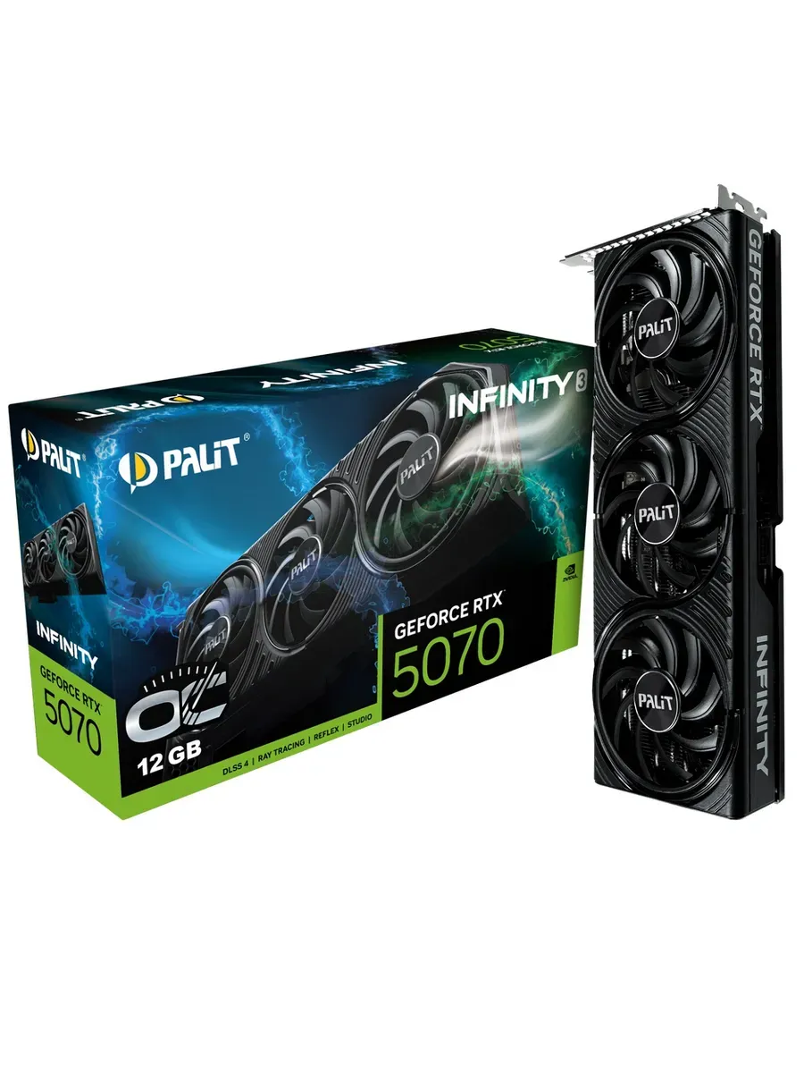 Видеокарта GeForce RTX 5070 Infinity 3 OC 12GB GDDR7 Palit 530112423 купить в интернет‑магазине Wildberries
