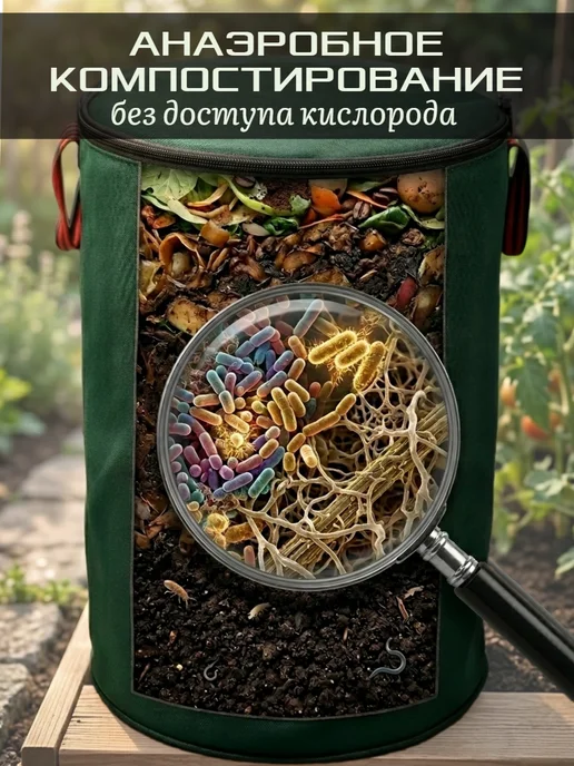 Дом с мечтой Компостер садовый с ручками 130 литров, 300 л, фото 5