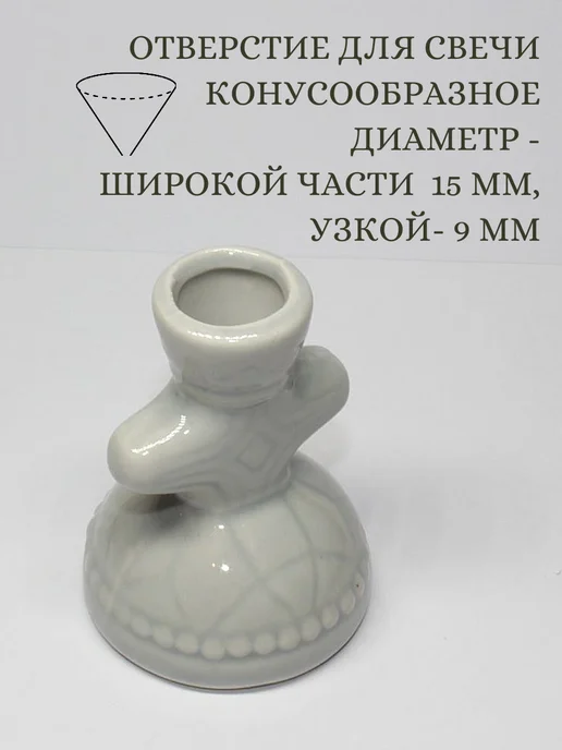 Елисавета Подсвечник для церковных и тонких свечей, серый, фото 3