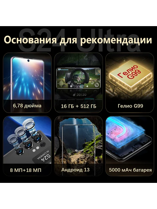 Смартфон VOVE Ip68 16/512 ГБ, фиолетовый, фото 2