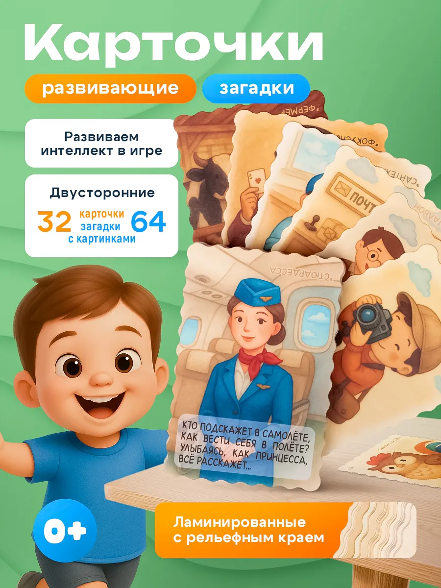 Развивающие карточки для детей Загадки