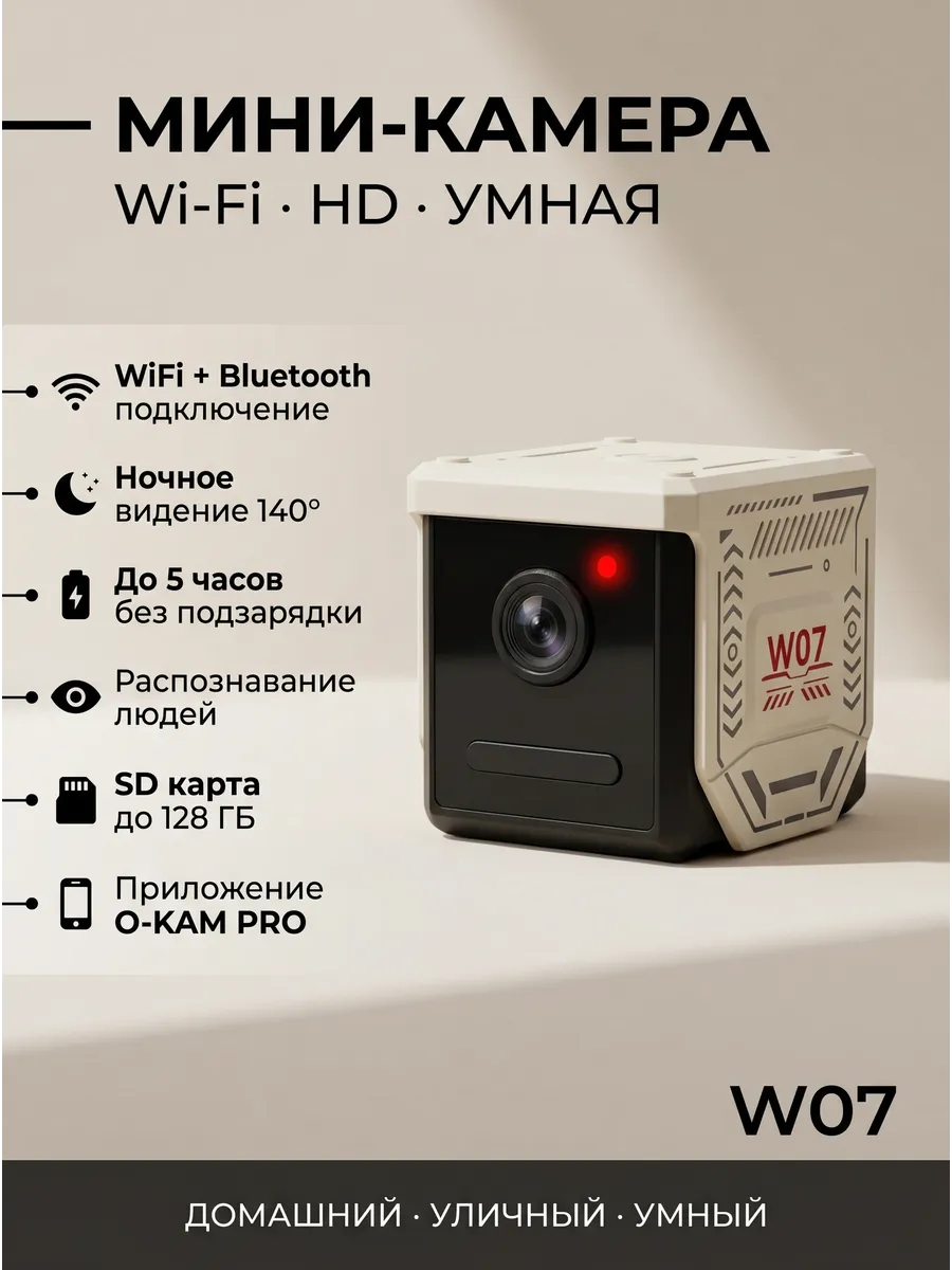 Домашний мини камера для дома мини РОБОТ