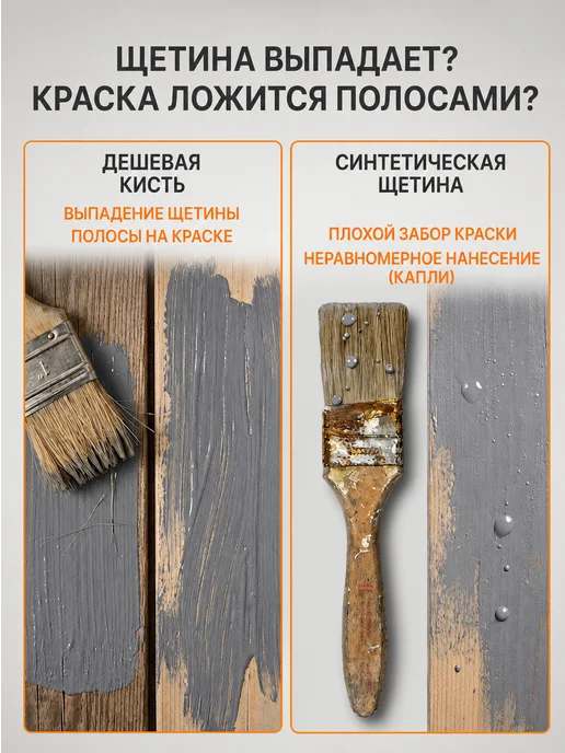 Кисть малярная плоская 50 мм — фото 2
