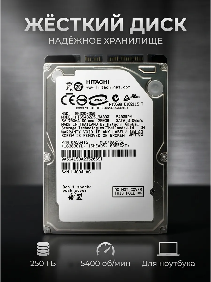 250 ГБ Внутренний жесткий диск (250gbHDD)