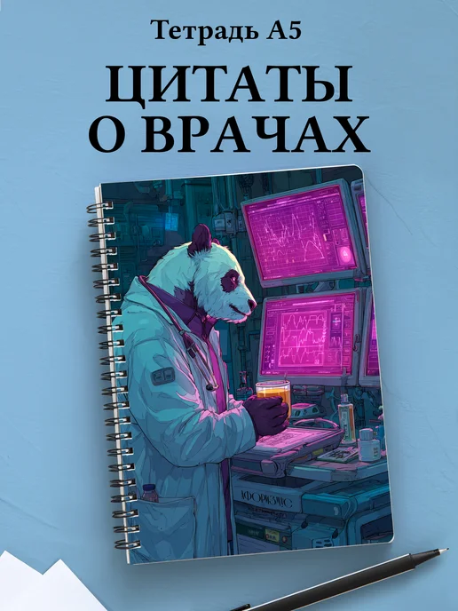 Тетрадь медицина в клетку А5 с цитатами
