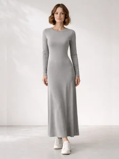 Платье-макси облегающее