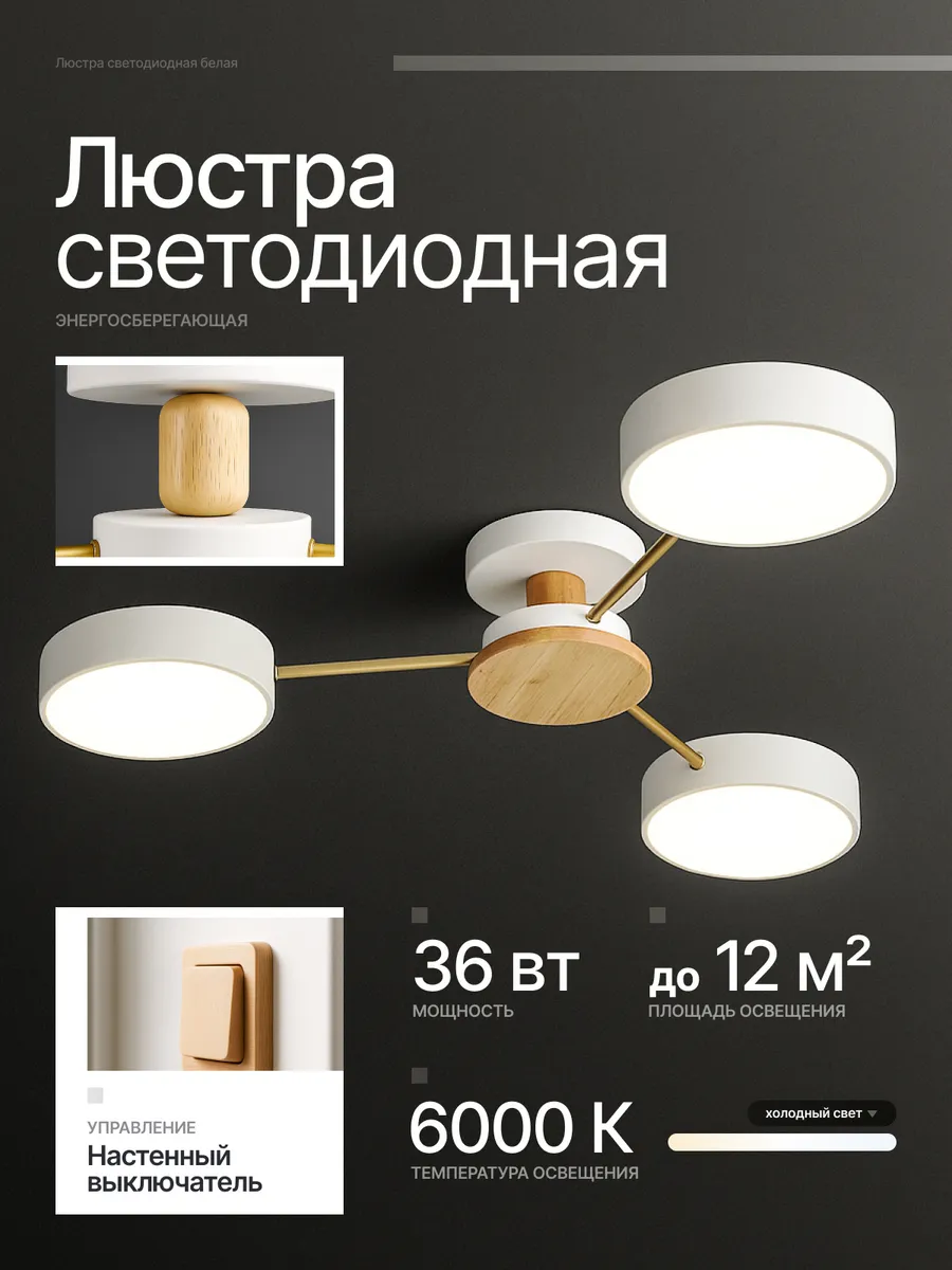 Люстра потолочная светодиодная