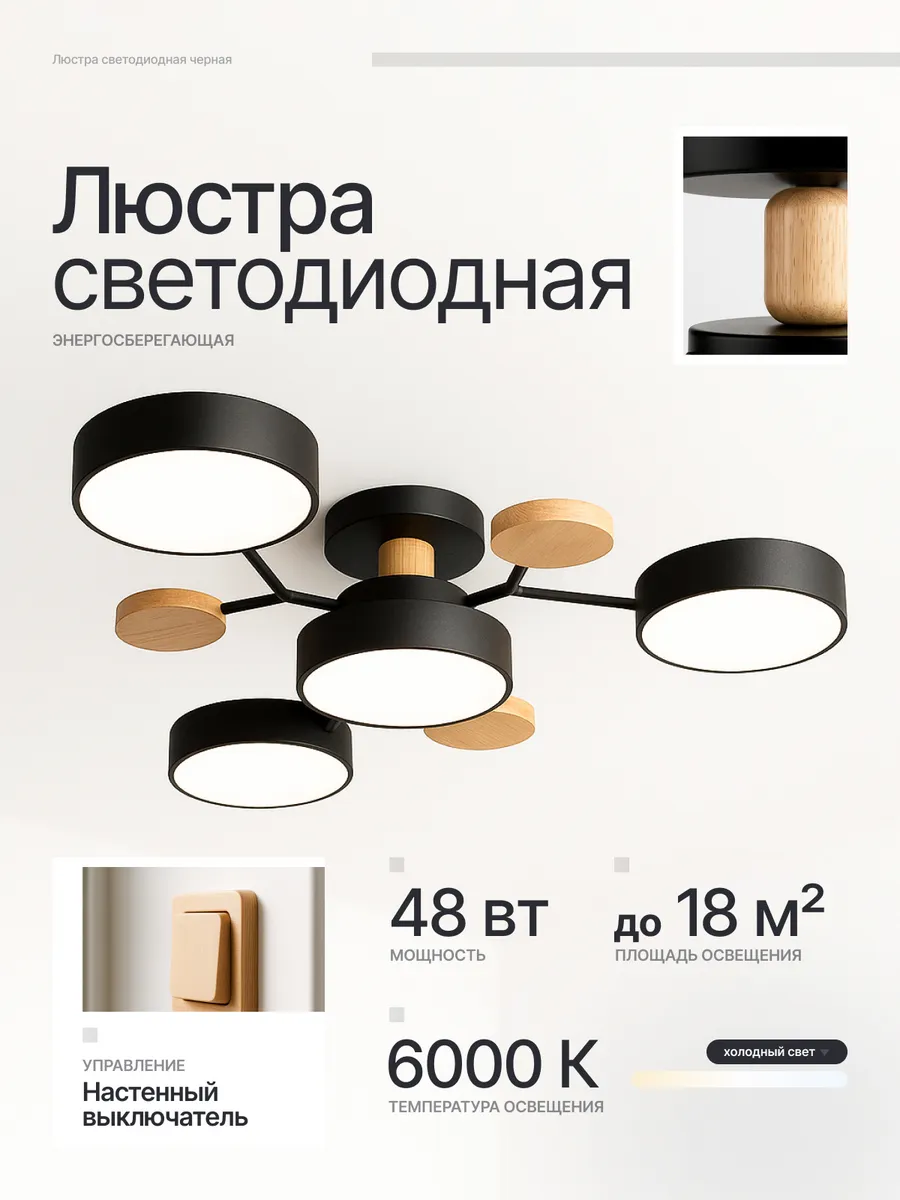 Люстра потолочная светодиодная