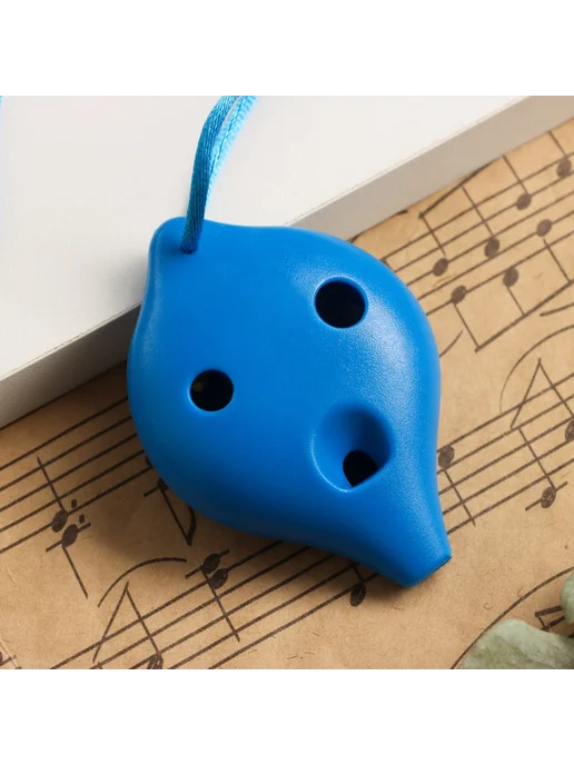 Music Life Окарина 6 отверстий, синяя, 6.7×4×3.2 см, 6.7x4, фото 3