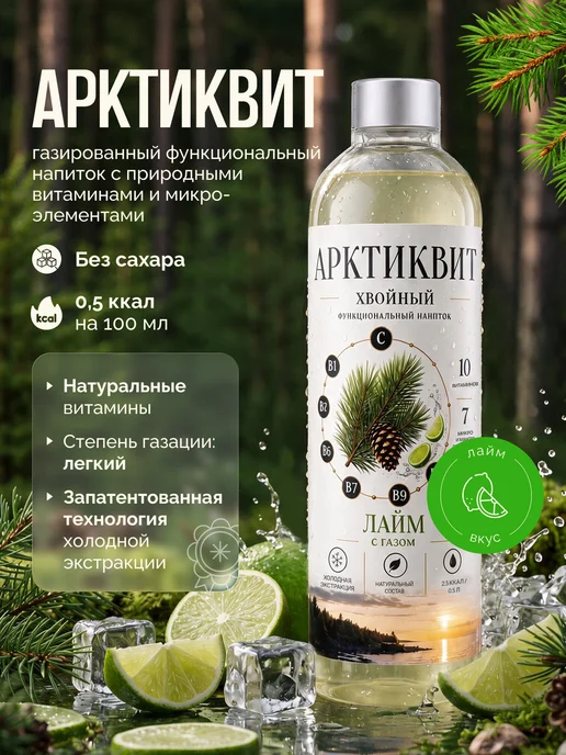 АРКТИКВИТ Функциональный напиток без сахара 6×500 мл, 6x500, 500 мл