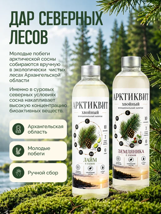 АРКТИКВИТ Функциональный напиток без сахара 6×500 мл, 6x500, 500 мл, фото 5