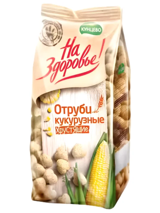 На Здоровье Отруби Кукурузные хрустящие, 175г, 175 г, фото 2