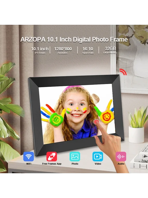 Цифровая Фоторамка 10 1 Дюйм 32 Гб Wi-Fi Для Умного Дома, 32 ГБ
