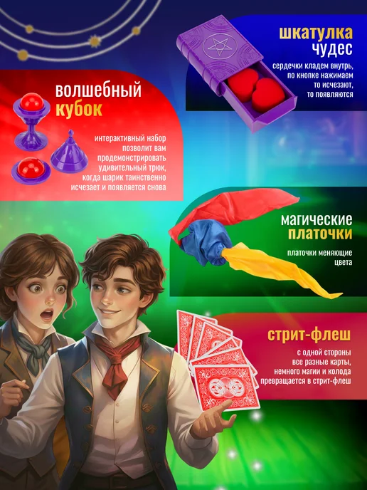 FUN TIME Набор фокусника с костюмом и шляпой, голубой, фото 8