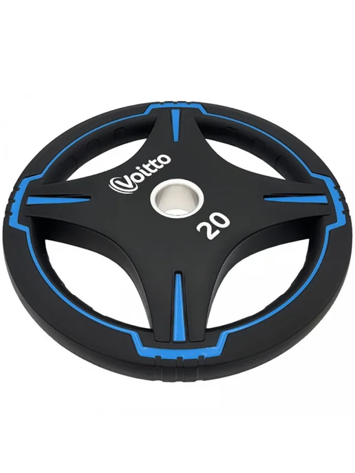 Voitto Диск TPU с 4-мя хватами V-303 20 кг, черный (d51), 20 кг, фото 2