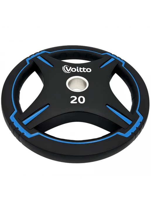 Voitto Диск TPU с 4-мя хватами V-303 20 кг, черный (d51), 20 кг, фото 3
