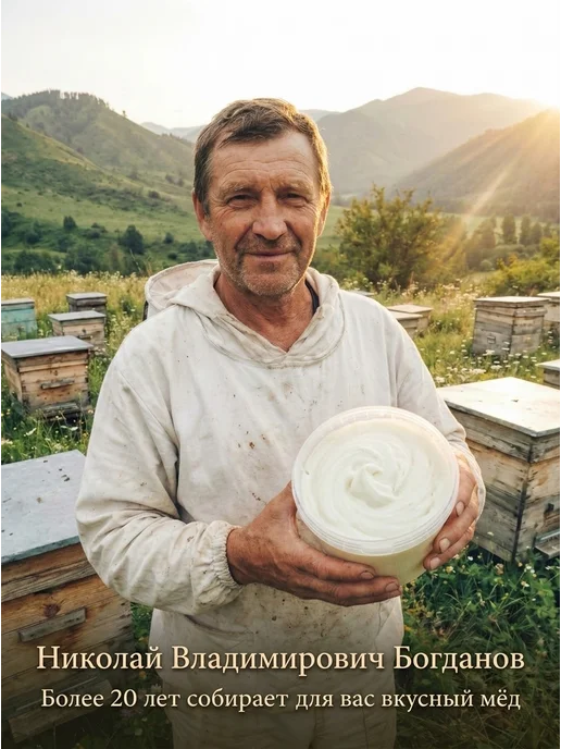 Мед натуральный Аккураевый, Мёд суфле, в упаковке 600 г, фото 5