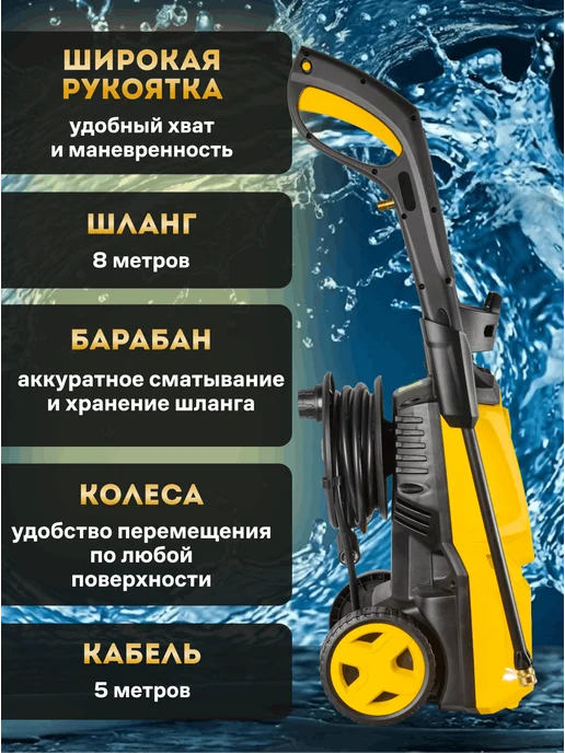 Мойка высокого давления профессиональная W195-ARV PRO — фото 3