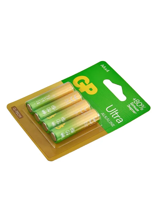 GP Батарейки Ultra Alkaline G-Tech AA (2 шт), 4 шт, фото 3