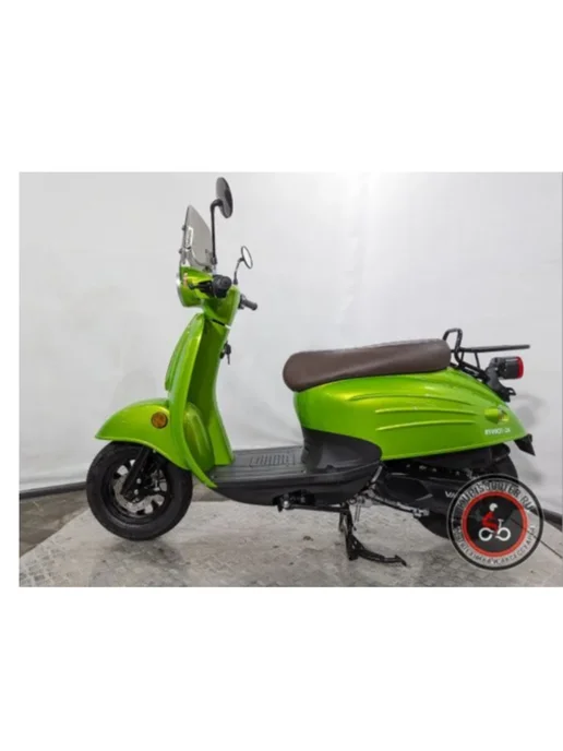 ТЕХНОМОТОРФ Скутер VMC SPRINT 121 см3 (49 см3) (BLACK GLOSSY), зеленый, фото 2