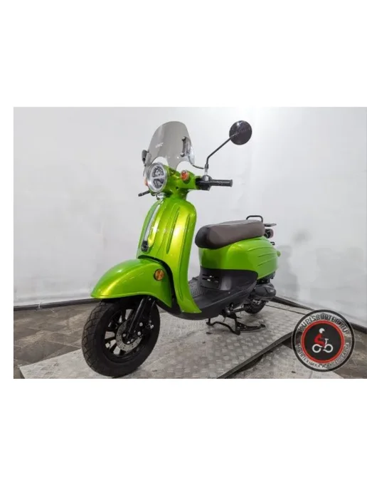 ТЕХНОМОТОРФ Скутер VMC SPRINT 121 см3 (49 см3) (BLACK GLOSSY), зеленый, фото 3