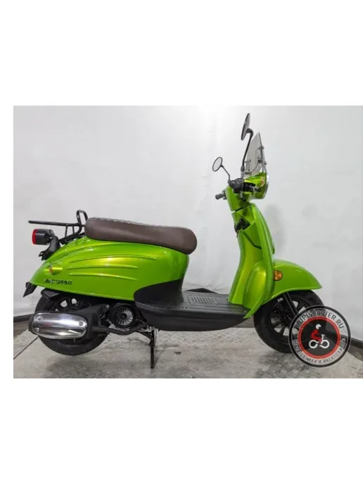 ТЕХНОМОТОРФ Скутер VMC SPRINT 121 см3 (49 см3) (BLACK GLOSSY), зеленый, фото 4