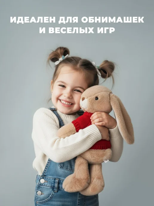 ТРИ СОВЫ Мягкая игрушка заяц, вариант, фото 6