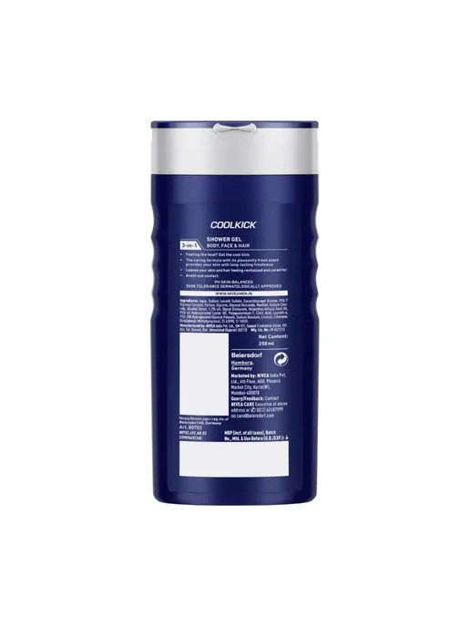 NIVEA Гель Cool Kick 3in1 Shower 250 мл, 250 мл, фото 2