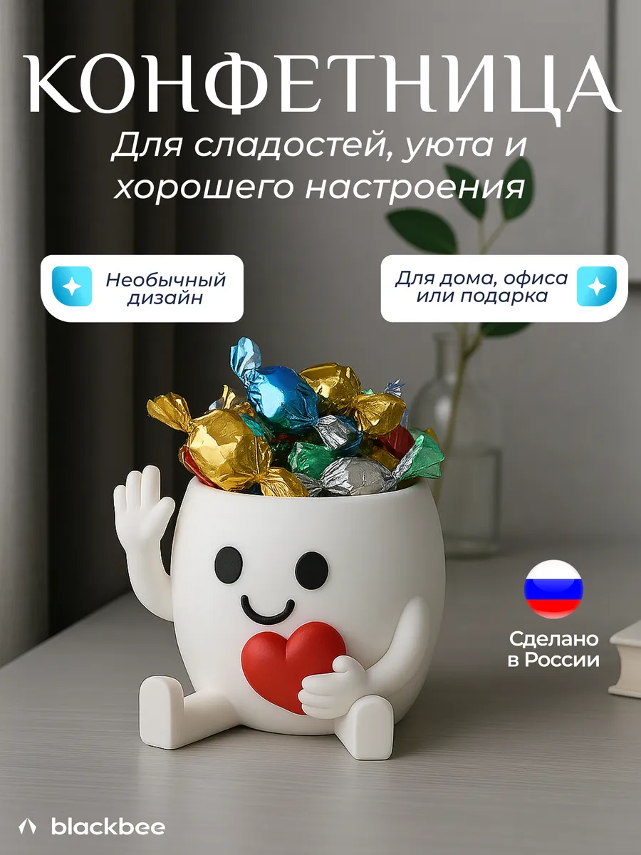Конфетница декоративная человечек