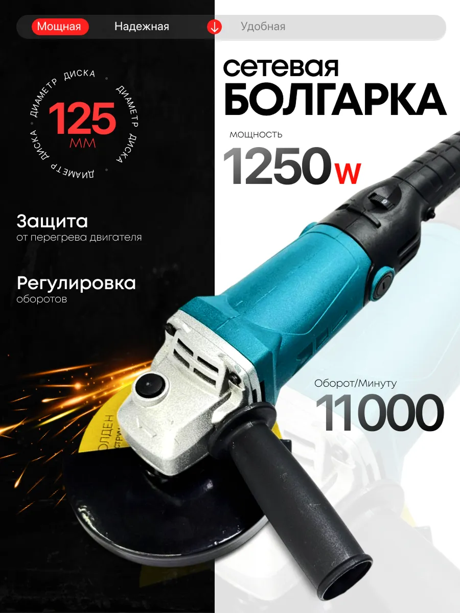 Болгарка электрическая маленькая 125