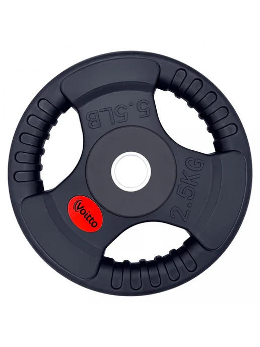 Voitto Диск обрезиненный с 3-мя хватами V-302 10 кг (d51), 2,5 кг, фото 2
