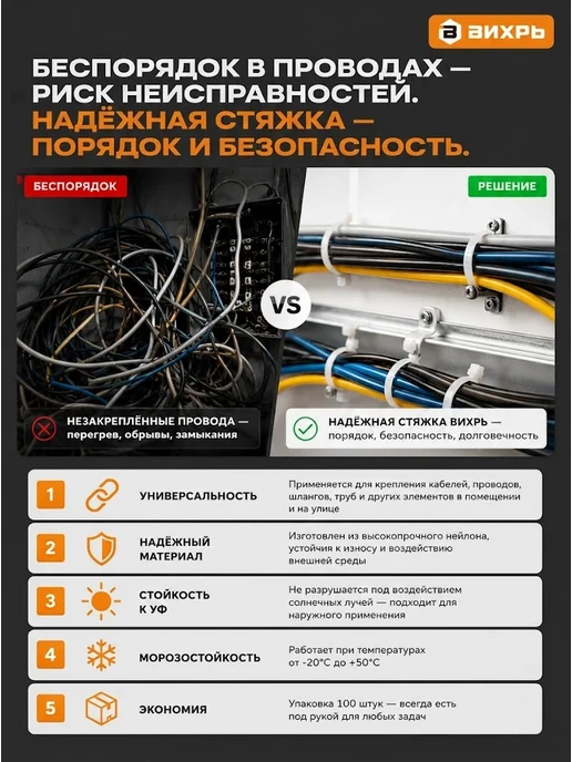 Хомуты пластиковые прозрачные маленькие — фото 2
