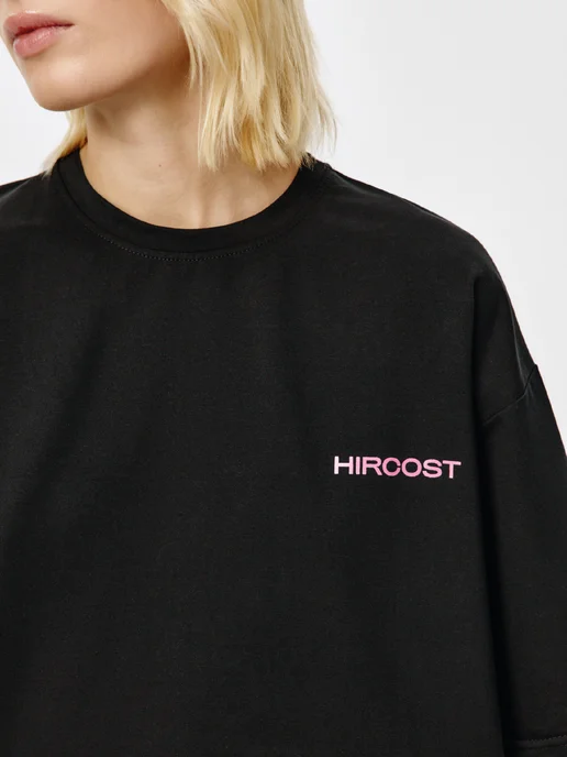 HIRCOST Футболка медицинская для стоматолога, черный, фото 3