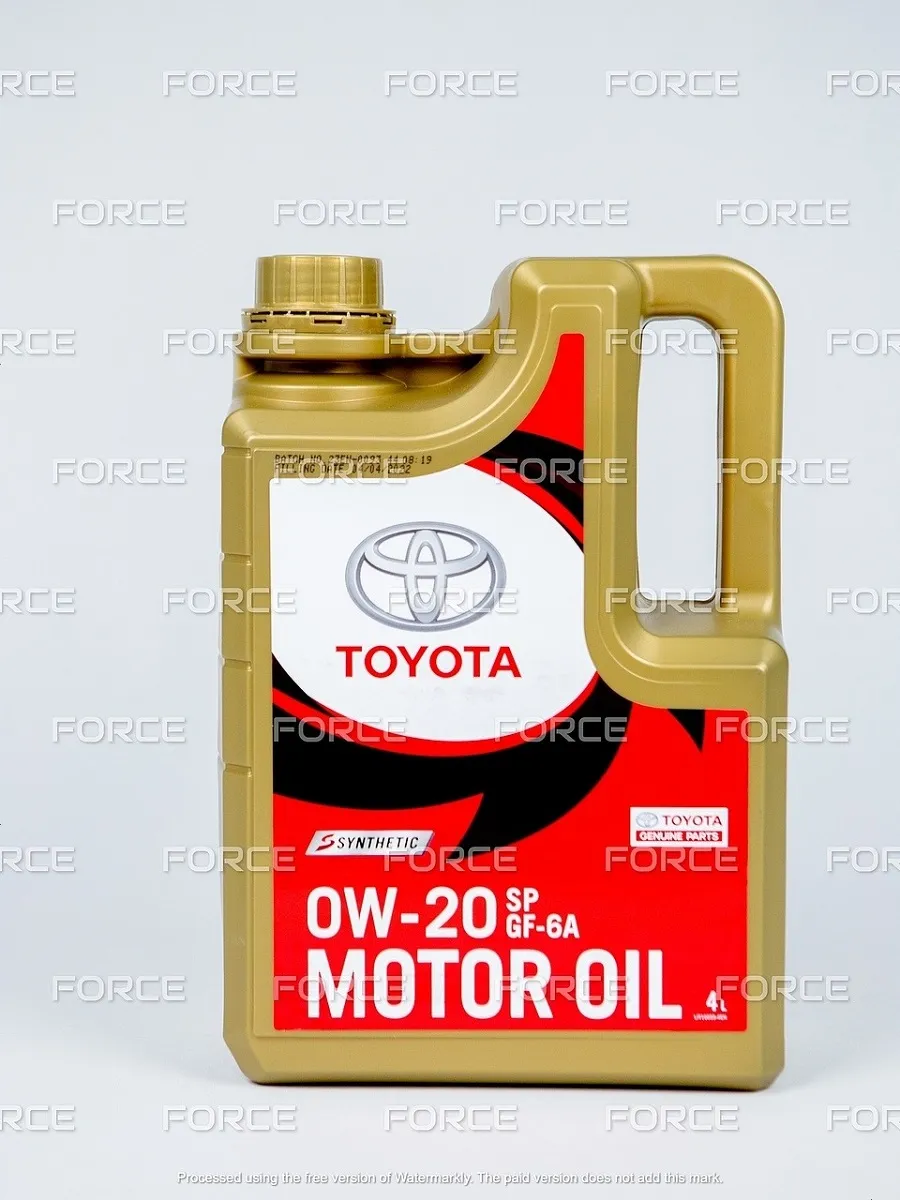 Toyota 0W-20 Масло моторное, Синтетическое, 4 л