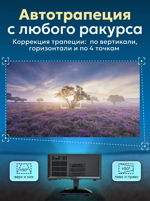 AIMOTO Домашний проектор для фильмов на стену, видеопроектор 4К, черный, фото 4