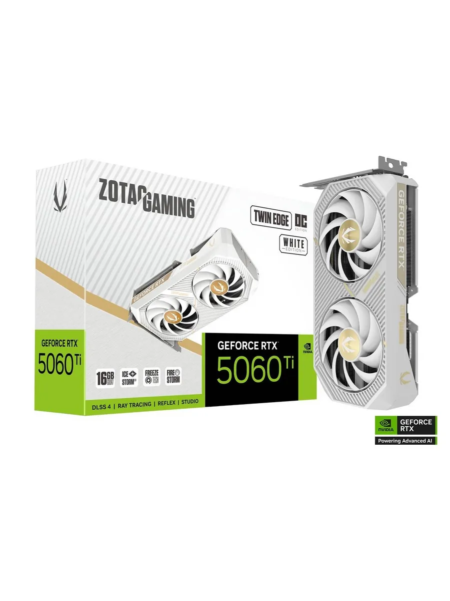 ZOTAC Видеокарта GEFORCE RTX 5060 Ti Twin Edge OC White