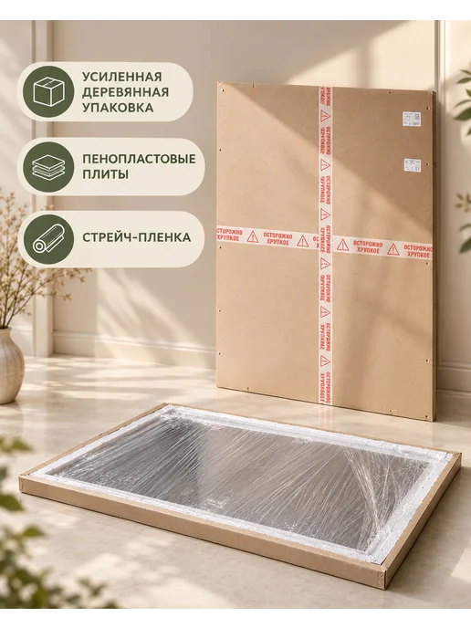 ProMos Зеркало в ванную настенное большое в раме 60*80, 60x80, фото 5