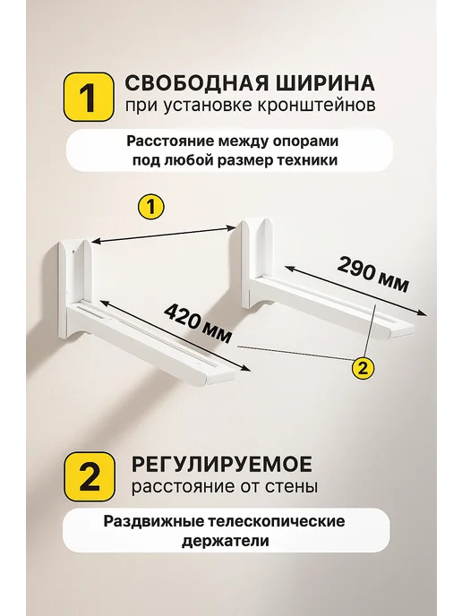 Кронштейн для микроволновки кронштейн настенный, вариант, фото 5