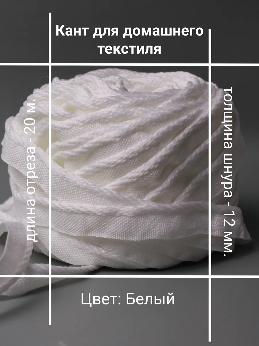 Кант для одеял ширина 12 мм., отрез 20 м.
