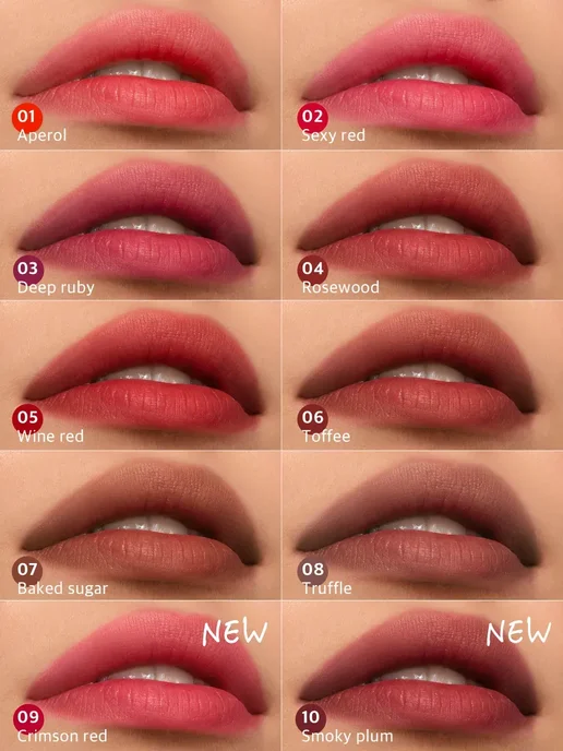 LUXVISAGE Стойкий матовый гель тинт для губ 04 Rosewood LIP TINT AQUA, вариант, фото 8