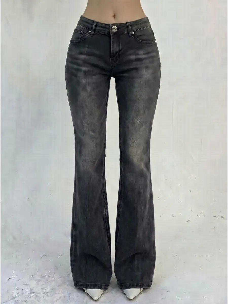 Джинсы клеш от колена bootcut y2k