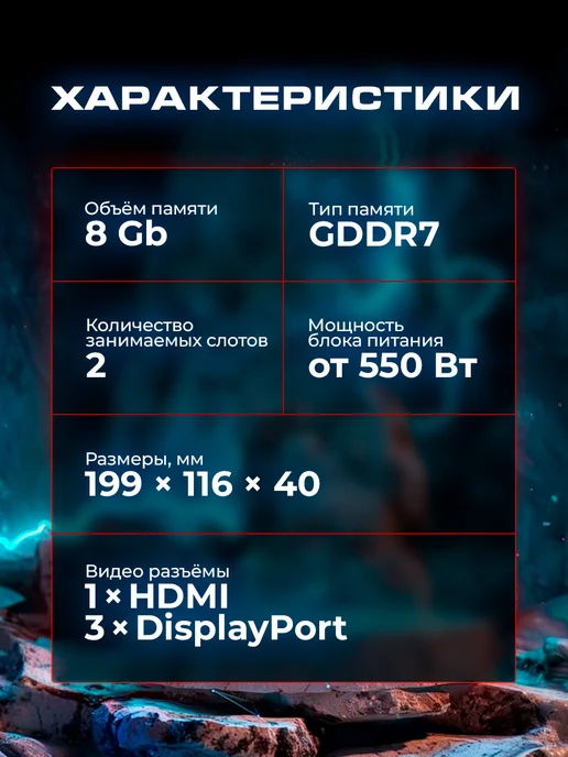 Gigabyte Видеокарта GeForce RTX 5060 8192Mb, Windforce Max OC 8G, 8 г, фото 2